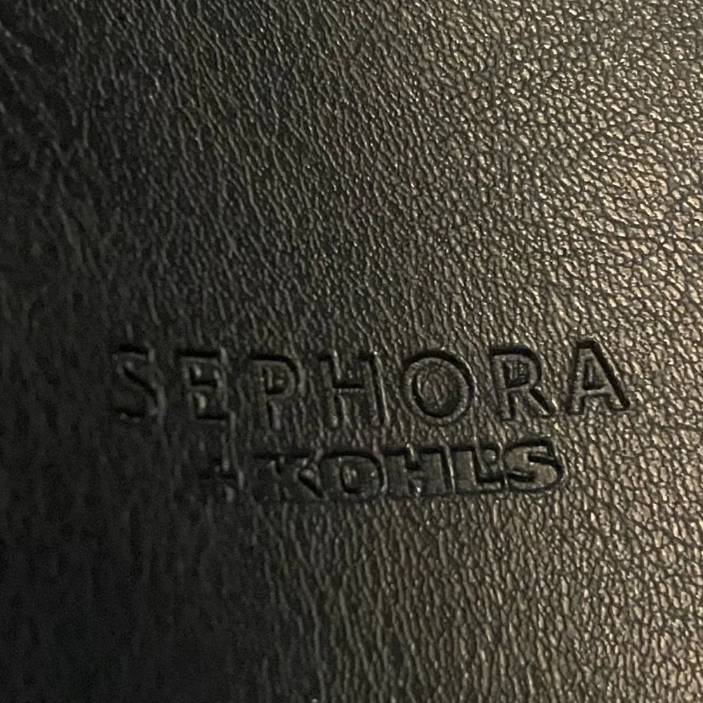 Sephora Black Faux-Leather makeup/cosmetic bag makeup, toiletries electronics